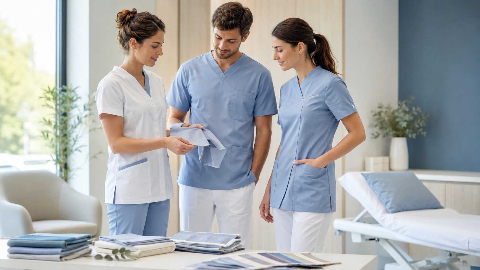 Textile sur mesure pour le secteur médical avec blouses, pantalons médicaux et tuniques confortables