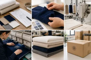 Prototype et production d'une commande textile professionnelle dans un atelier de confection