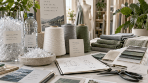 Polyester recyclé avec bouteilles PET, fils et tissus destinés à la fabrication textile