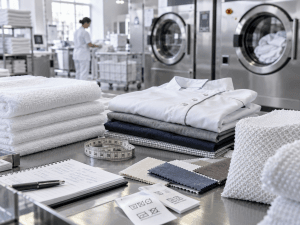 Contrôle de la résistance au lavage industriel de textiles professionnels en blanchisserie