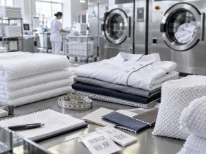 Contrôle de la résistance au lavage industriel de textiles professionnels en blanchisserie