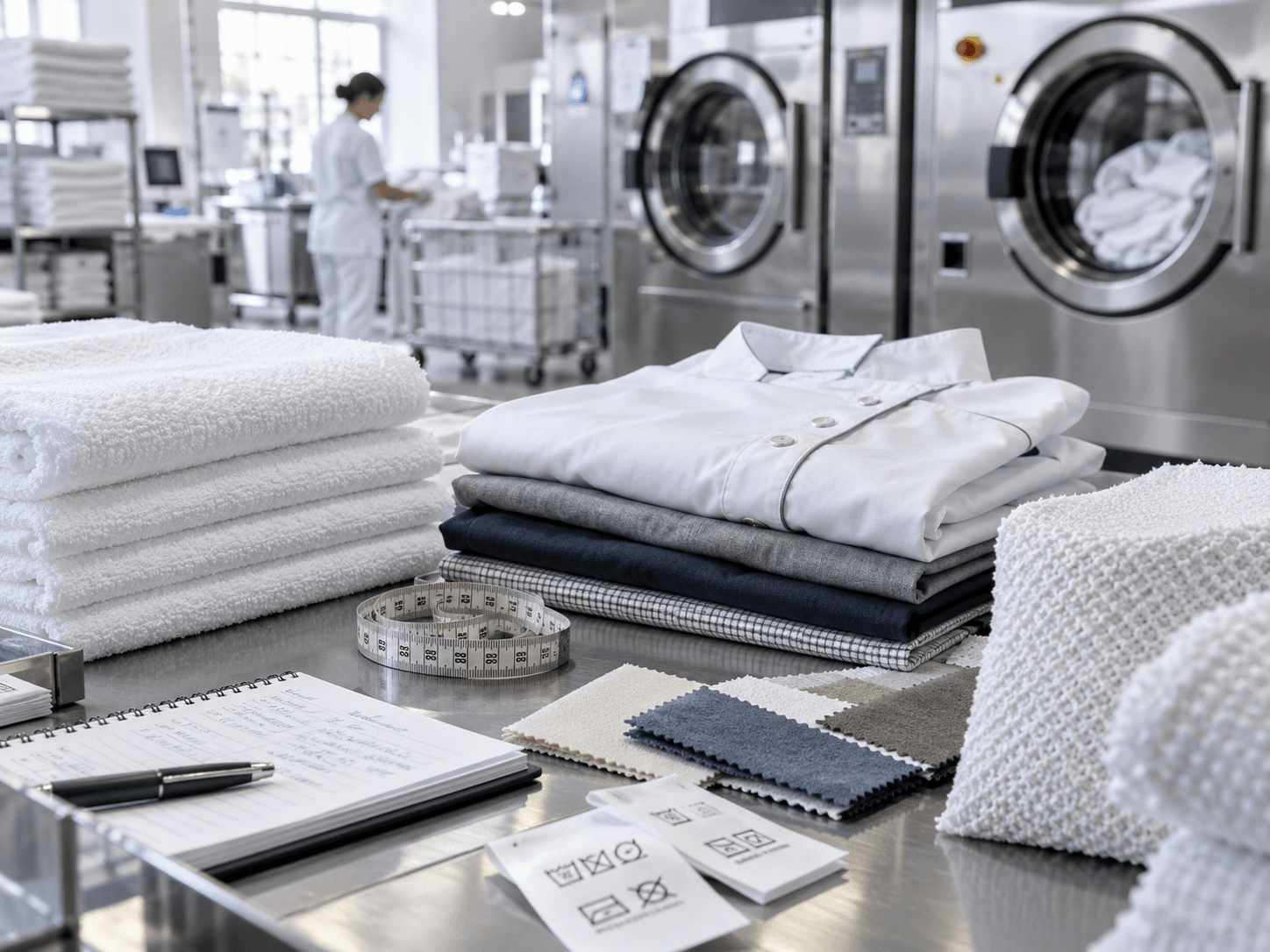 Contrôle de la résistance au lavage industriel de textiles professionnels en blanchisserie